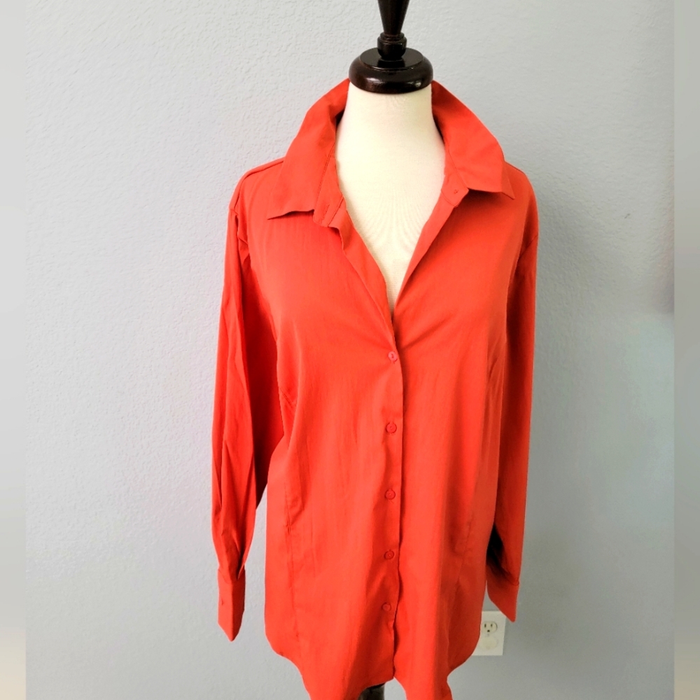 Lane Bryant Terracotta Pumpkin Shirt NWT